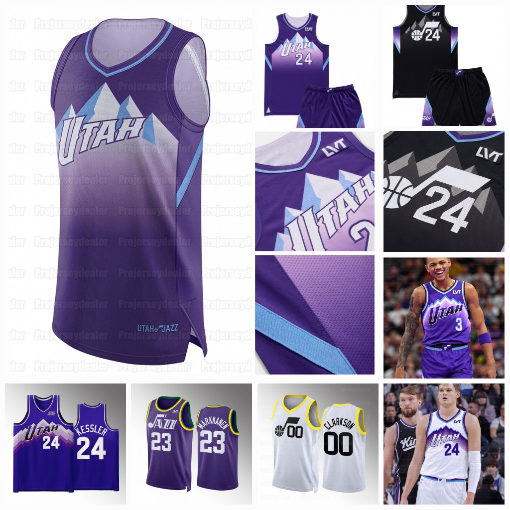 Keyonte 3 George Utahs 2024-25 City Basketball Jersey Jazzs Lauri 23 Markkanen 00 Clarkson Kessler Sexton