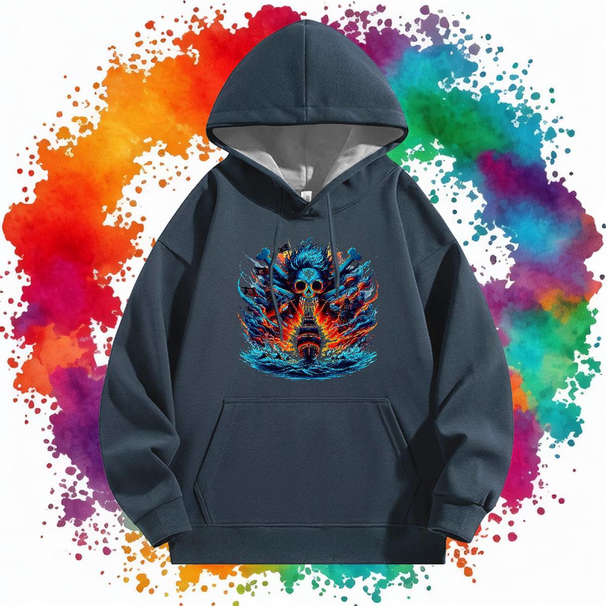 Casual New Men Sweatshirt hoodie Breathable Unisex Men Tops Hoodie DIY Top Pullover Hoodie Street Wear Velvet Thick