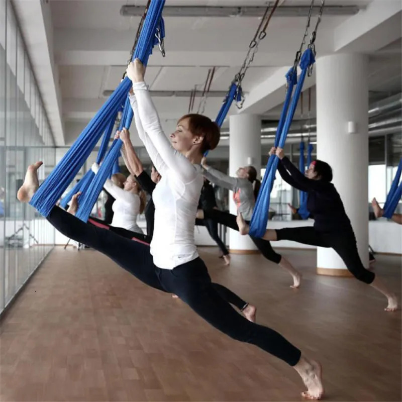 Elastic 5 Meters Aerial Yoga Hammock Flying Swing Latest Multifunction Antigravity Belts for yoga training belt 241024