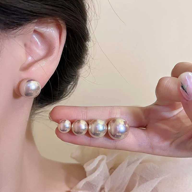 2024 New Tren Pink Pearl Earrings for Women Elegant Imitation Pearl Round Earrings Wedding Party Jewelry 10/12/14/16mm W241023