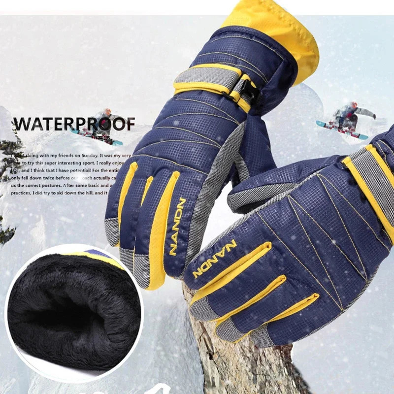 2024 Winter Warm Mountain Snowboard Ski Gloves men women Cold Snow Skiing Mittens Waterproof Snowmobile Handschoemen Air 5002 241024