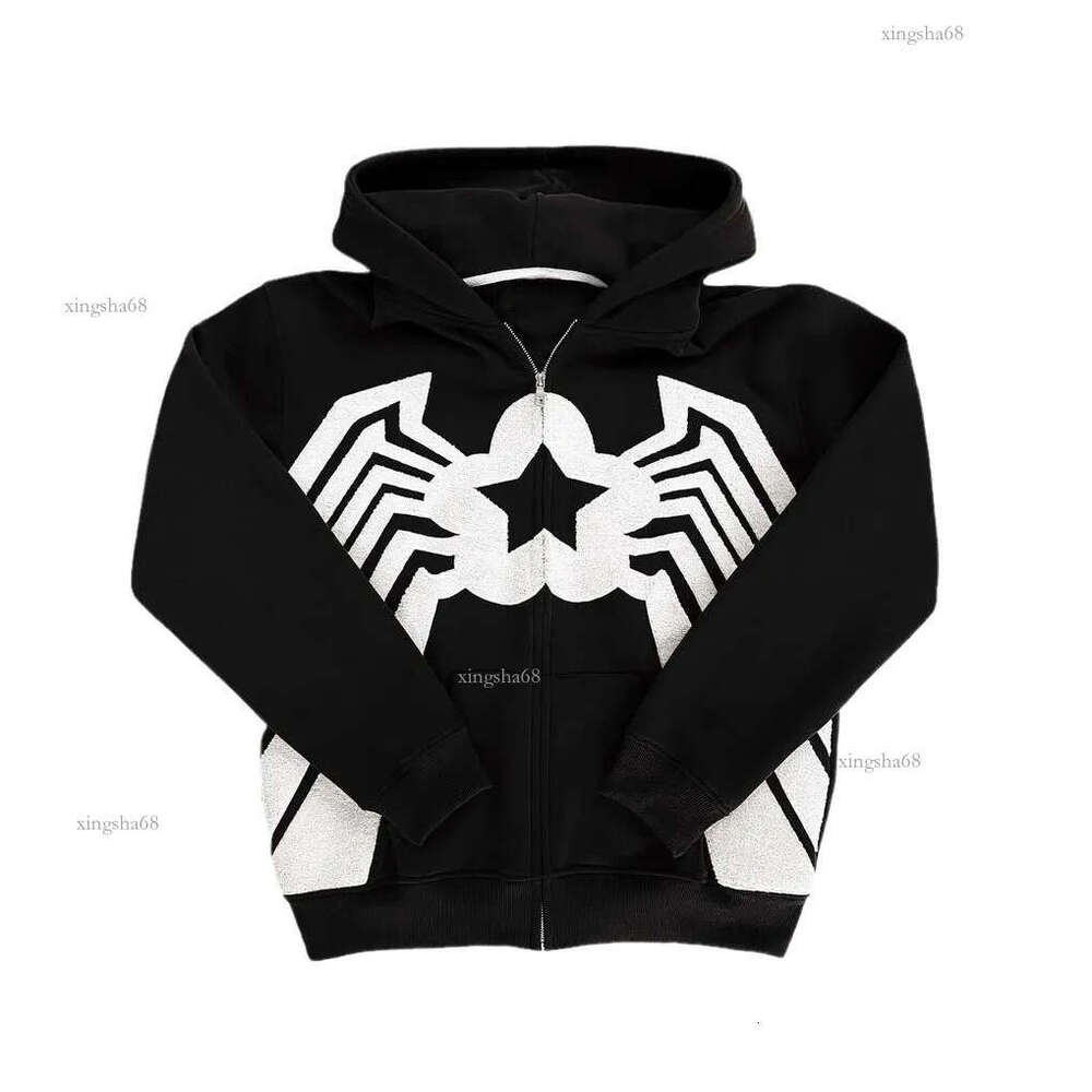 Men's Hoodies Sweatshirts Y2k Star Embroidered Zipper Hoodie American Men Women Retro Corduroy Sweatshirt Harajuku Loose Jacket Men Clothing Stre