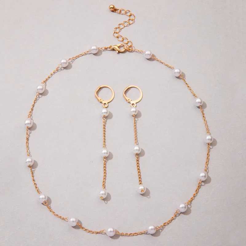 New Beads Womens Necklace Kpop Pearl tassel Earrings Gothic Necklace Jewelry Pendant Necklace Girls Necklace 2023 W241023