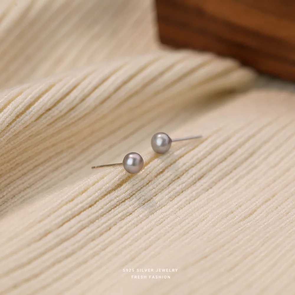 925 Sterling Silver Elegant Natural Freshwater Small Pearls Stud Earrings Classic Basic Jewelry For Women Birthday GiftsX241023