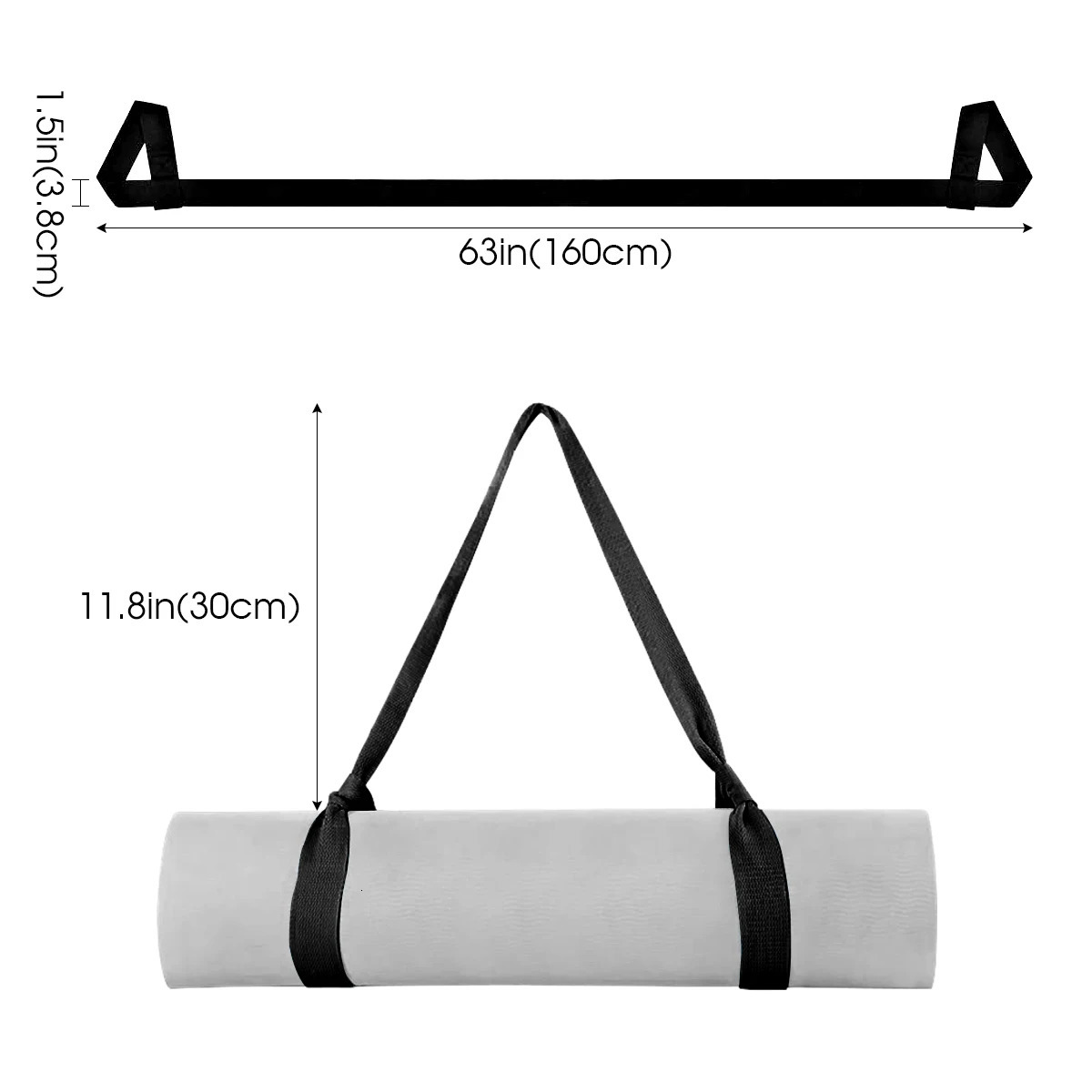 Adjustable Yoga Mat Strap Belt Shoulder Carry Sports Sling Exercise Stretch Fitness Elastic Equipment 241024