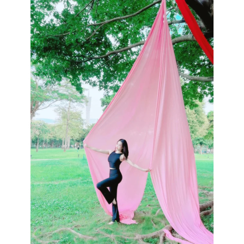 175yards 16m Aerial Silks Fabric for GYM Outdoor Yoga Hammock Silk Swing Fitness at Home Body Building Pilates Belt 241024