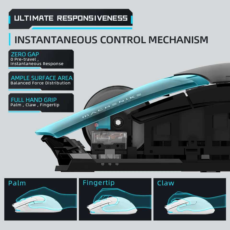 Wireless Gaming Mouse Machenike M7 Pro PAW3395 26000DPI 74g RGB For Laptop PC Mouse Gamer Kailh Switch Programmable RechargeableLX241024