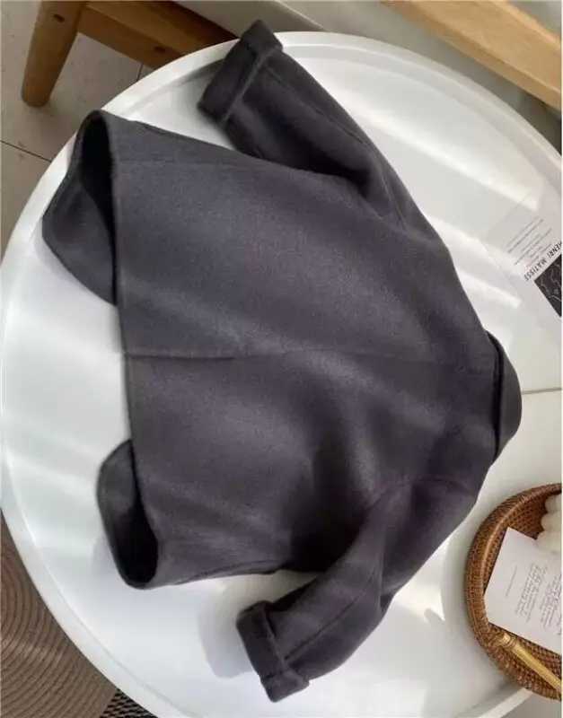 Mens wool coat jacket thickened 2024 blue warm velvet winter autumn cotton high Qu childrens clothing W241023