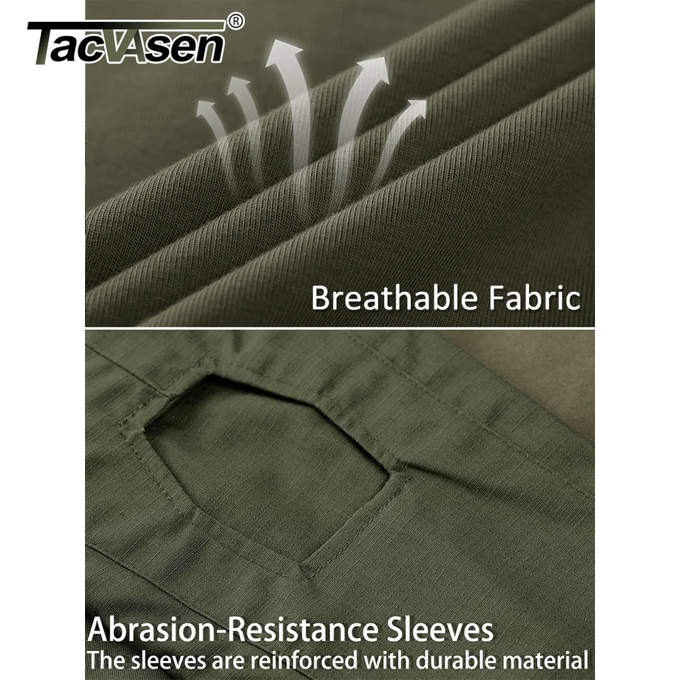 Takvason Mens Summer Camouflage T-shirt Mens Long Sleeve T-shirt CS Game Training T-shirt Clothing Safari Hiking T-shirt 241024