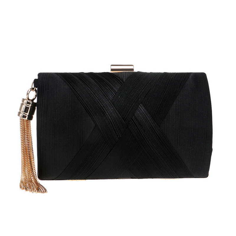 CMM Tassel Dinner Bag Womens Silk Banquet Evening Bag Dress Handbag