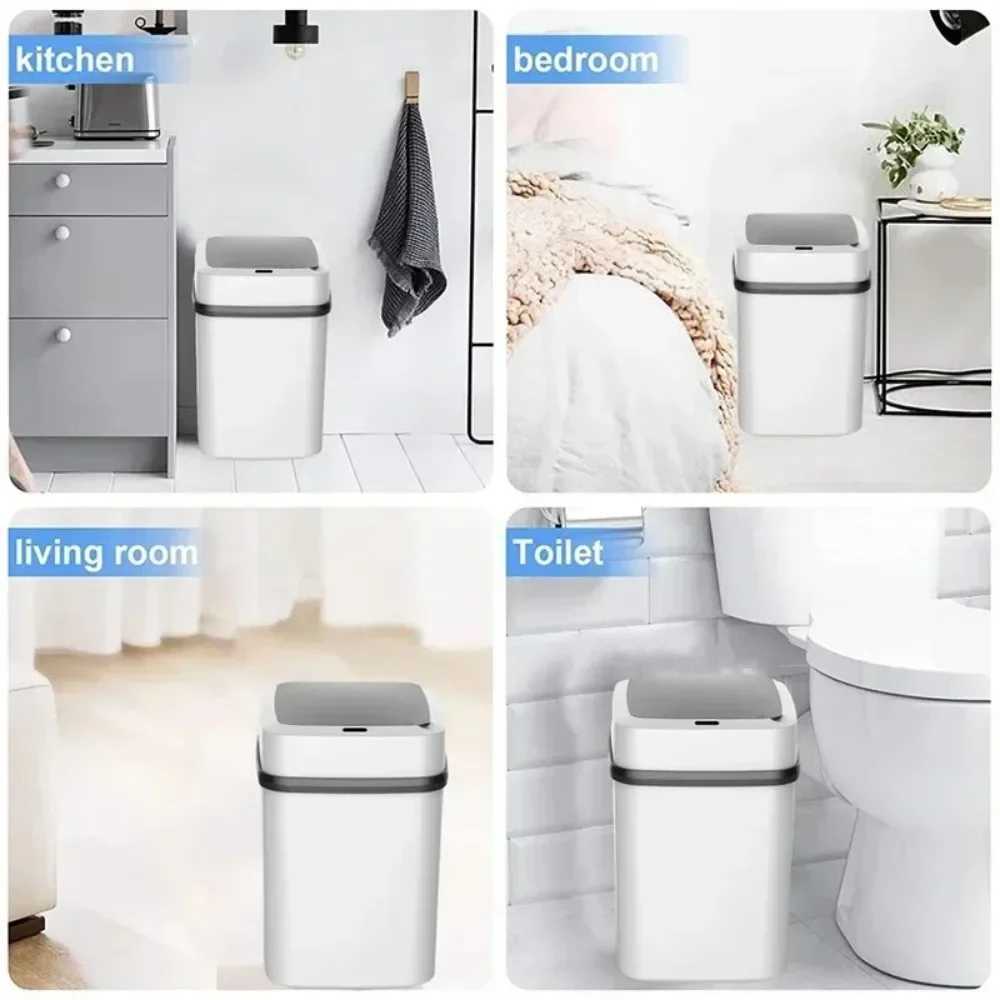 Intelligent garbage kitchen bathroom recycling garbage Can automatic sensor Dustbin electric waterproof Y241105