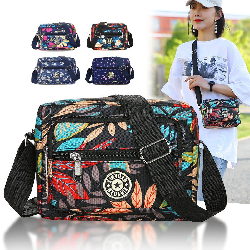 Nylon Canvas Cloth Single Shoulder Diagonal Messenger Bag Large Capacity Crossbody Bags Middle and Elderly Leisure 241017