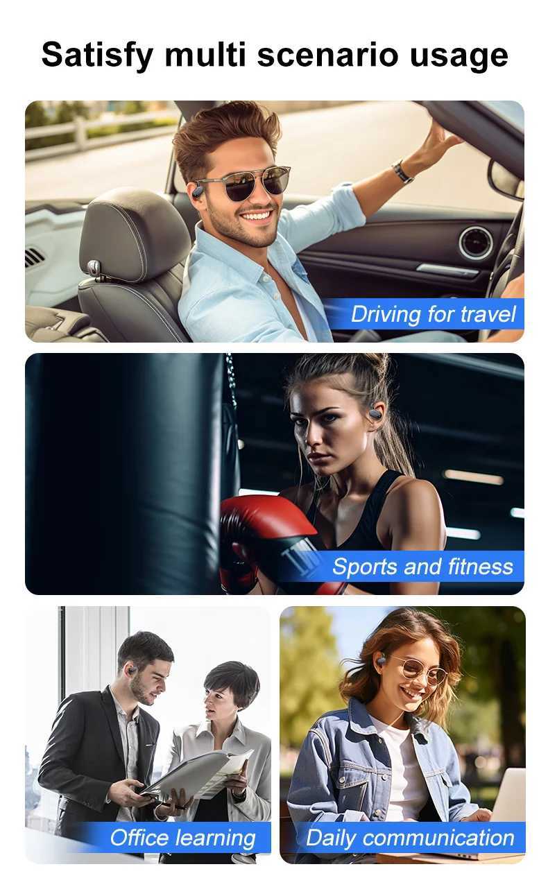 New Arrival For Shokz Openfit Air OWS for Cleer ARC 3 Bone conduction Earphones Open Wireless BT Earphones Microphone for 1MORE Fit Earphones Z241213