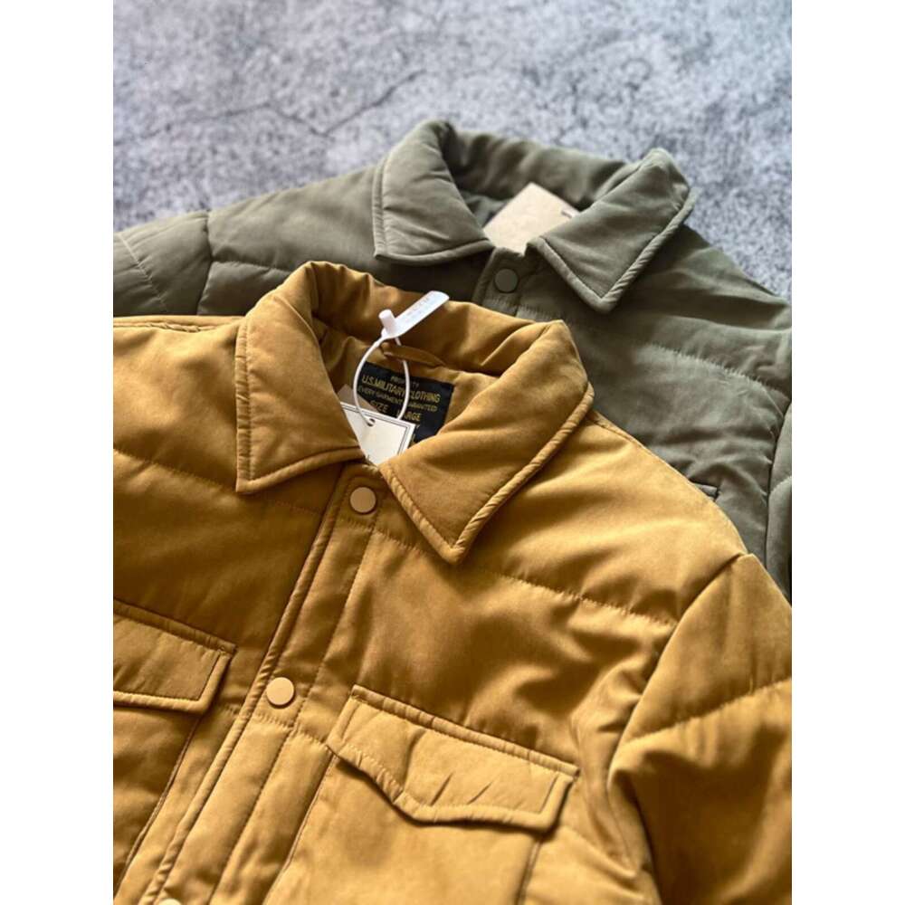 Japan Retro Deer Fur Soft Thick Warm Autumn Winter Cotton Padded Clothes Pockets Workwear Collars Casual Parkas Coats Jackets