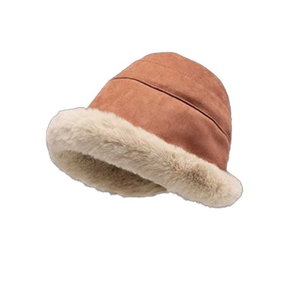 New winter bucket hat soft and thick plush hat warm outdoor windproof hat warm Beanies womens fisherman hat Panama hat X241023