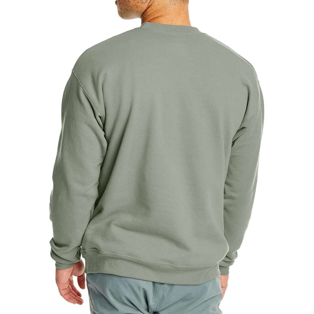 New straight shoulder Chinese cotton round neck hoodie men and women's solid color all match casual loose shirtmen's round neck sweatshirt