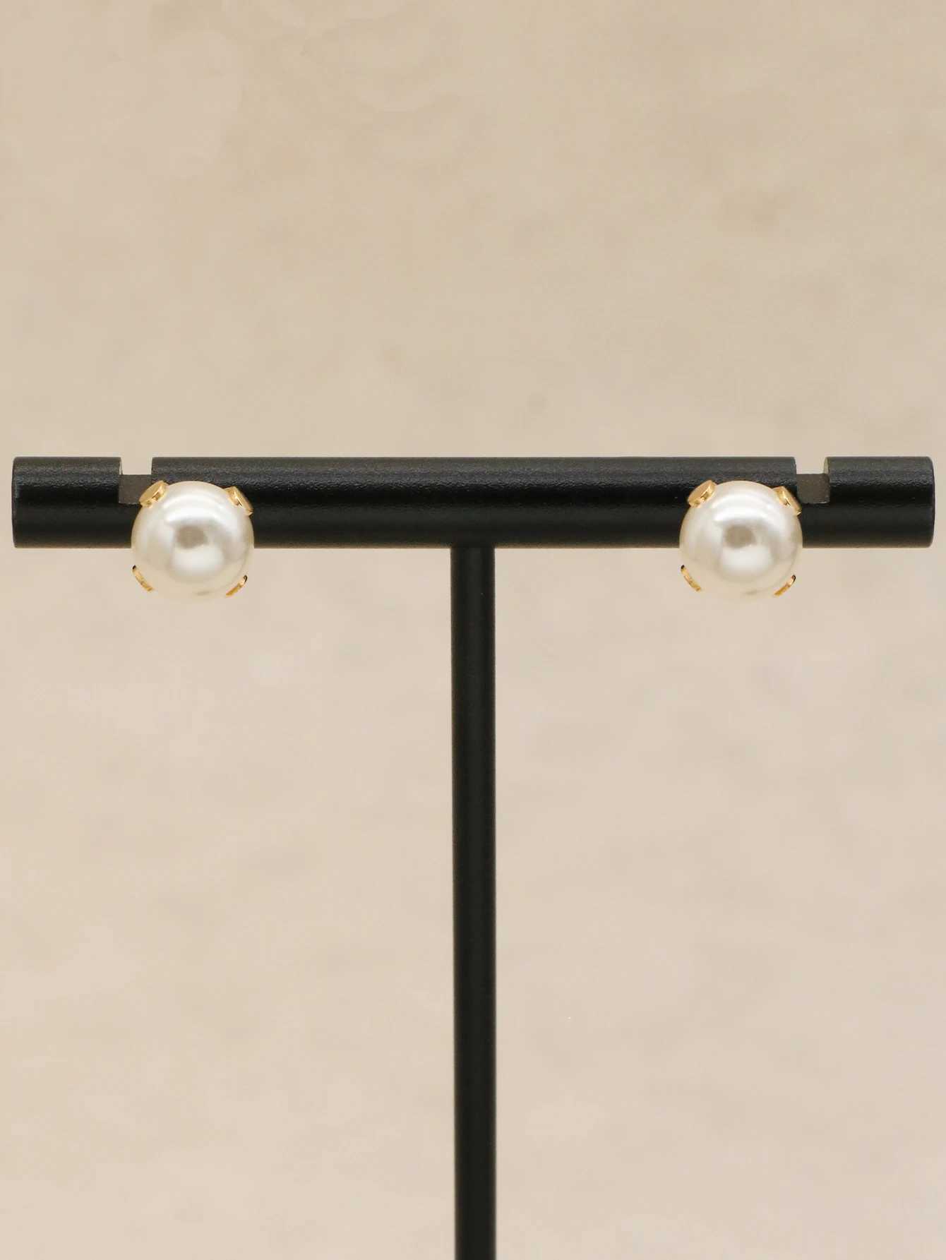 1pair/2pcs French Romantic Pearl Imitation Earrings Grand And Luxury Small And Popular Design Womens Fashion AccessoriesX241023