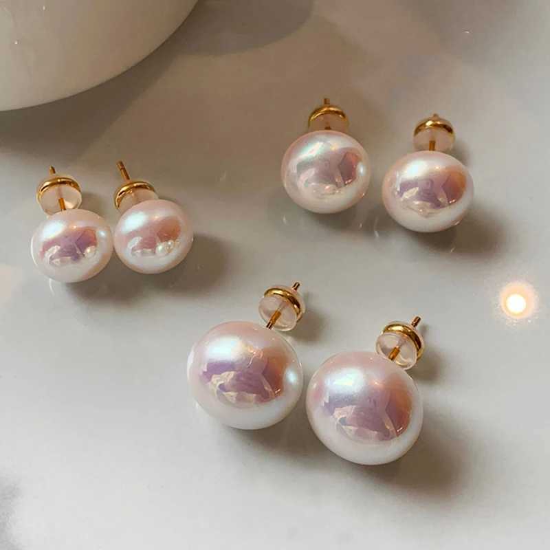 Xiyang pink oval pearl earrings for womens beauty simple and elegant luxurious earrings decoration fashionable jewelry W241023