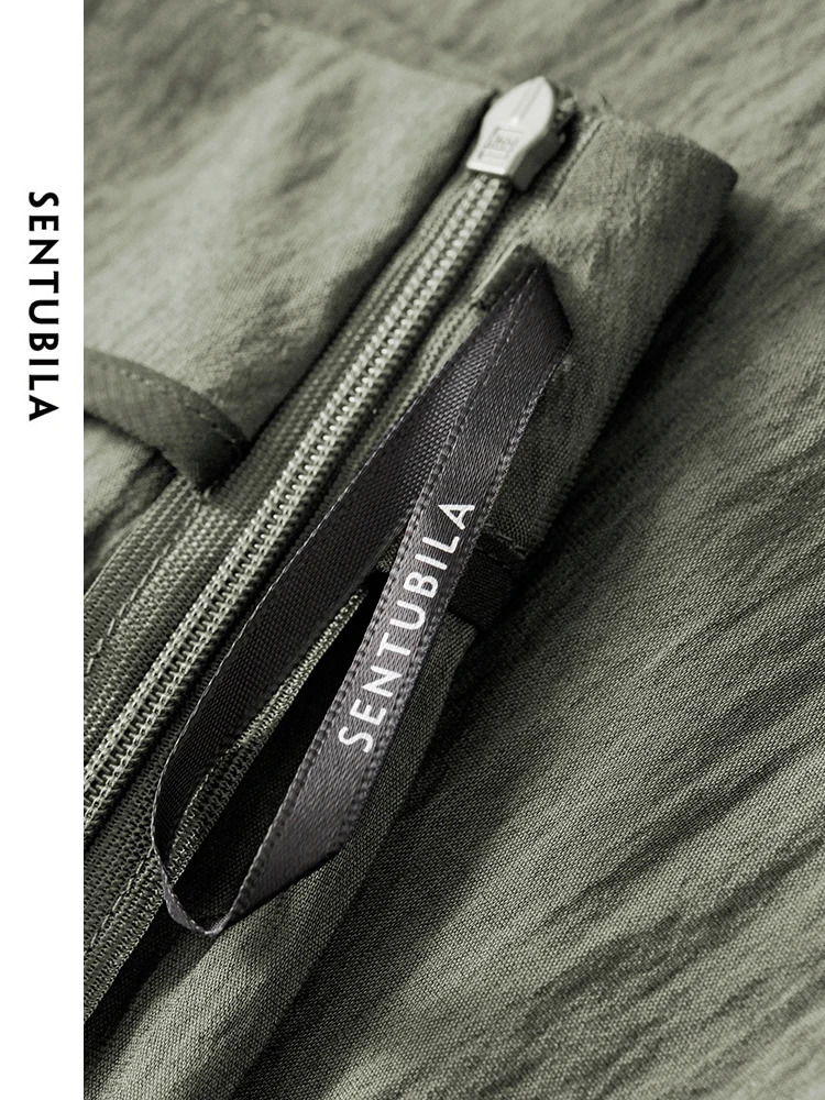 SENTUBILA Womens High Waist Bag Pants Spring/Summer Loose and Lightweight Dragging Wide Leg Pants Womens Trouser 142K54416 241023