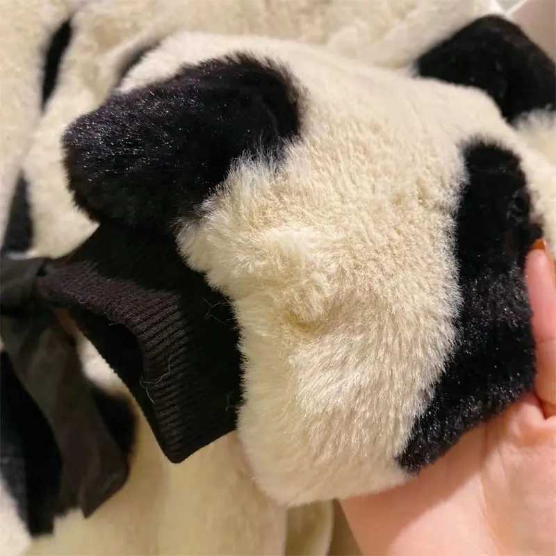 Newborn baby girl princess love with fur leather jacket long sleeved baby thick coat warm winter baby clothing 2Y-7Y W241023