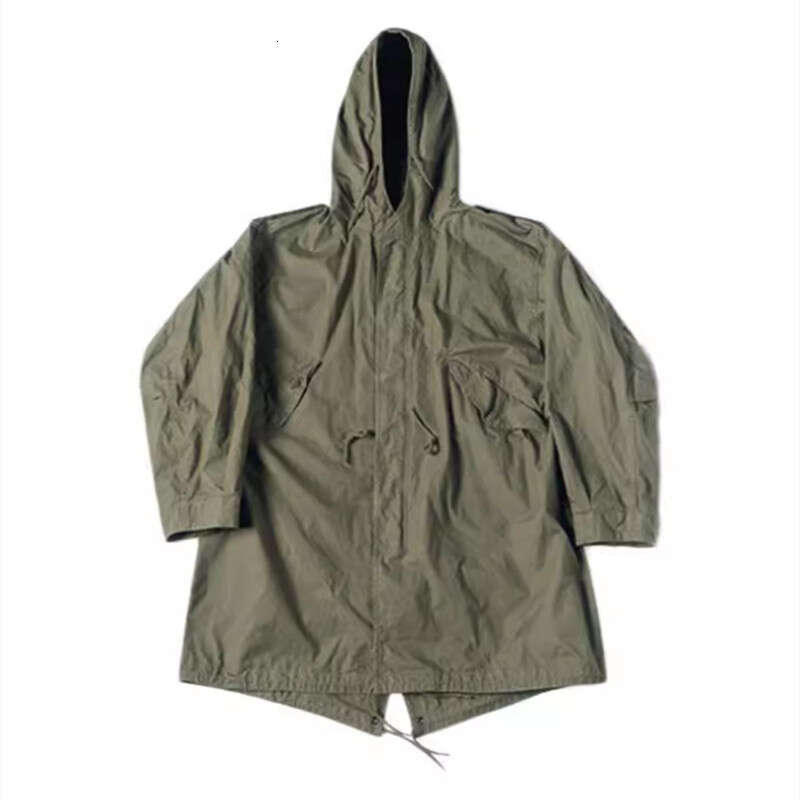 Workwear M1951 Fish Tail Pie Overcomes Men's Hooded Long M51 Large Windbreaker Parka Outdoor Trekking Travel Camping Coat