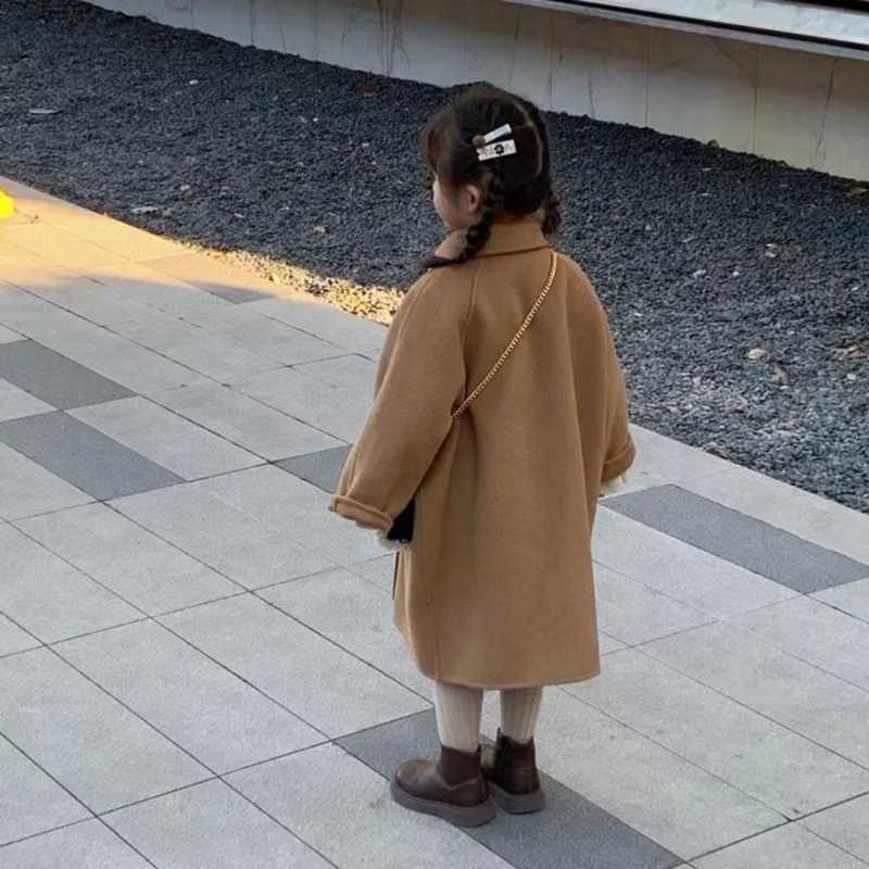 Womens wool coat windbreaker 2023 pure cotton warm winter cotton Par Plus size childrens clothing W241023