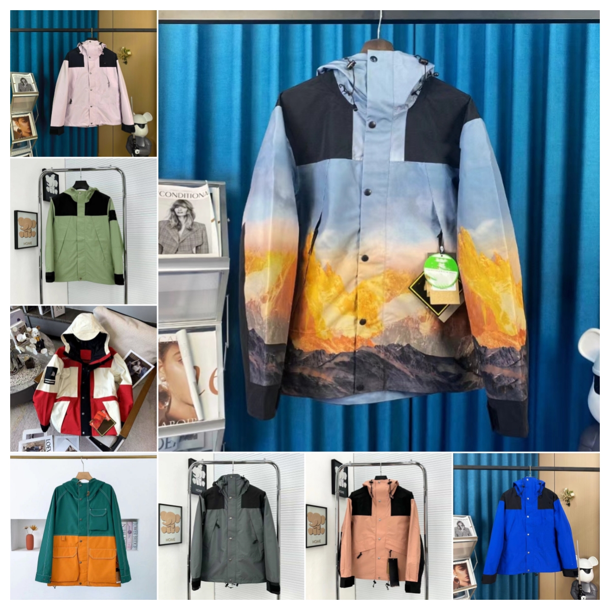 New Men Waterproof Under Armours Designer Jacket Women Outdoors Sports Coats Women Ski Hiking Windproof Winter Outwear Multipl Camping Hiking Windbreakers Jacket