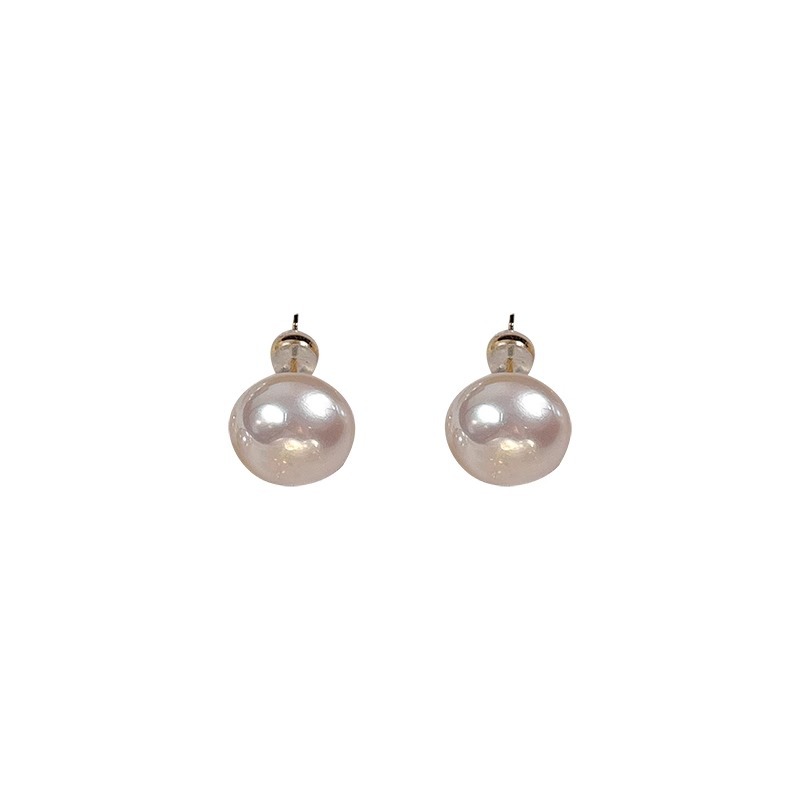 S sier needle pearl round ball designer earrings for women OL elegant charms white pink pearls earring ear rings jewelry gift