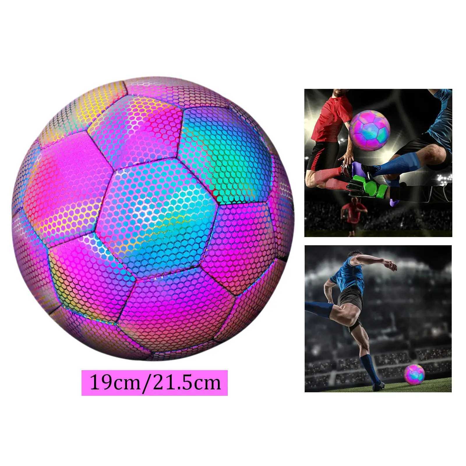 Football Holographic Luminous Wear-Resistant Rctive Football Training BallXJ241023