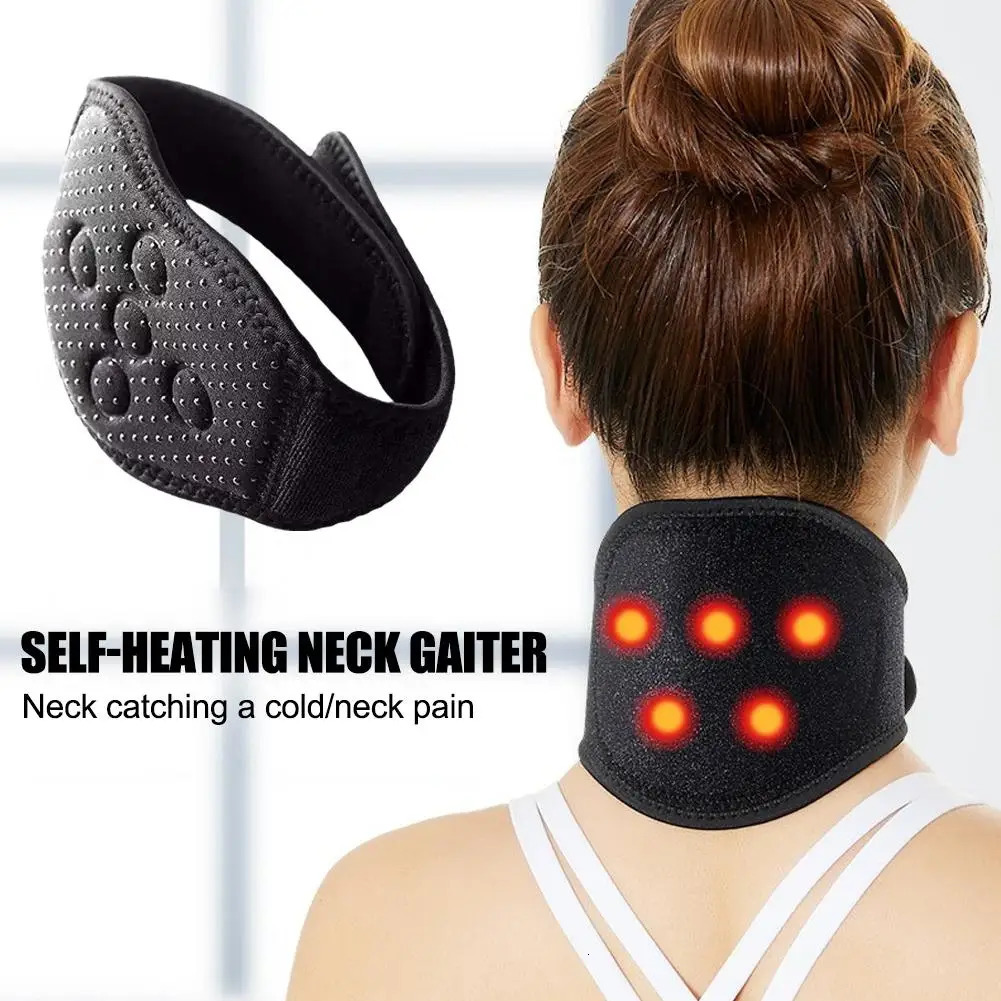 Selfheating Tourmaline Neck Magnetic Therapy Support Heat Pain Brace Belt Relief Cervical Vertebra Wrap Protection Retenti U3B6 241024