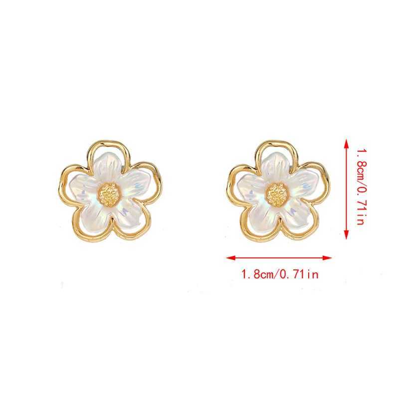 1Pair Korea Alloy Crystal Pearl Flower Stud Earrings For Women Fashion Earrings JewelryX241023