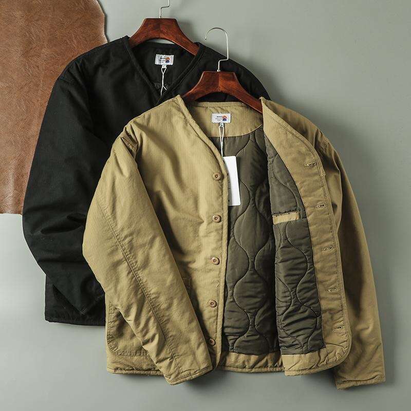 Ma-1 Flight Fly Tactical Winter Spring New Casual Collarless Loose Cotton Clothes Warm Men's Fashion Coat Jacket