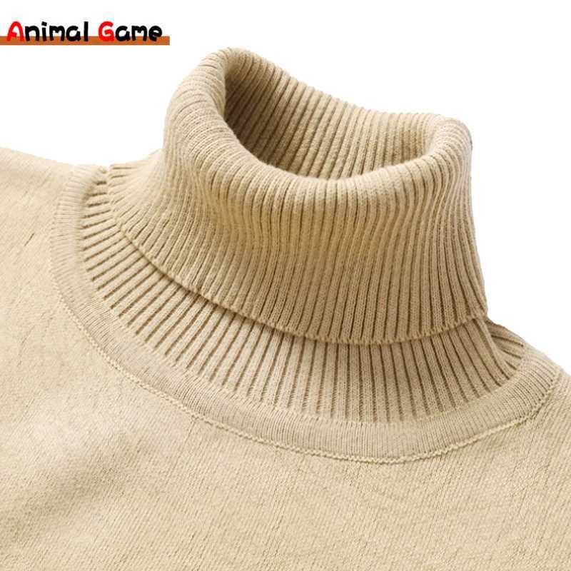 Winter Turtleneck Sweater New Mens Casual Rollneck Knitted Swatshirts Warm Men Jumper Wool Autum Sweaters LX241024