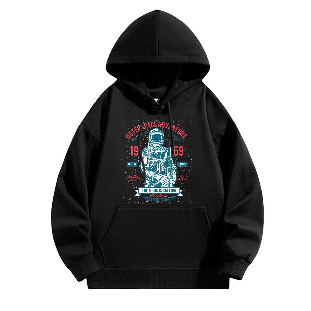 Casual New Men's Hooded Sweatshirt Hooded Collar Breathable Warm Men Hoodie DIY Logo Oversized Pullover Hoodie Autumn Winter Casual Warm Fleece