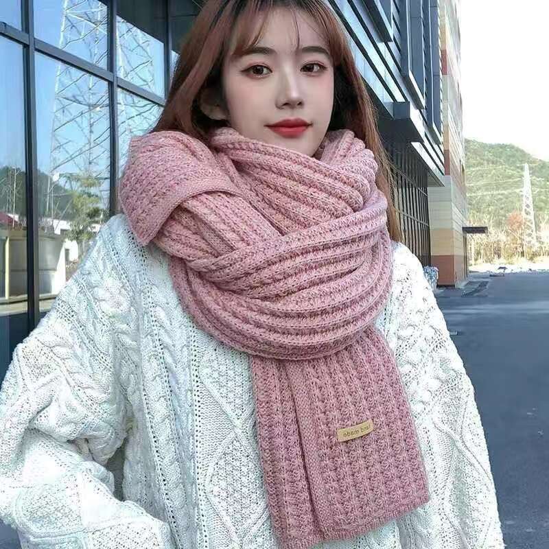 versatile classic Women's Winter go stylish, Comfortable Warm knitted wool bandelet Scarf long and belet scarf designers