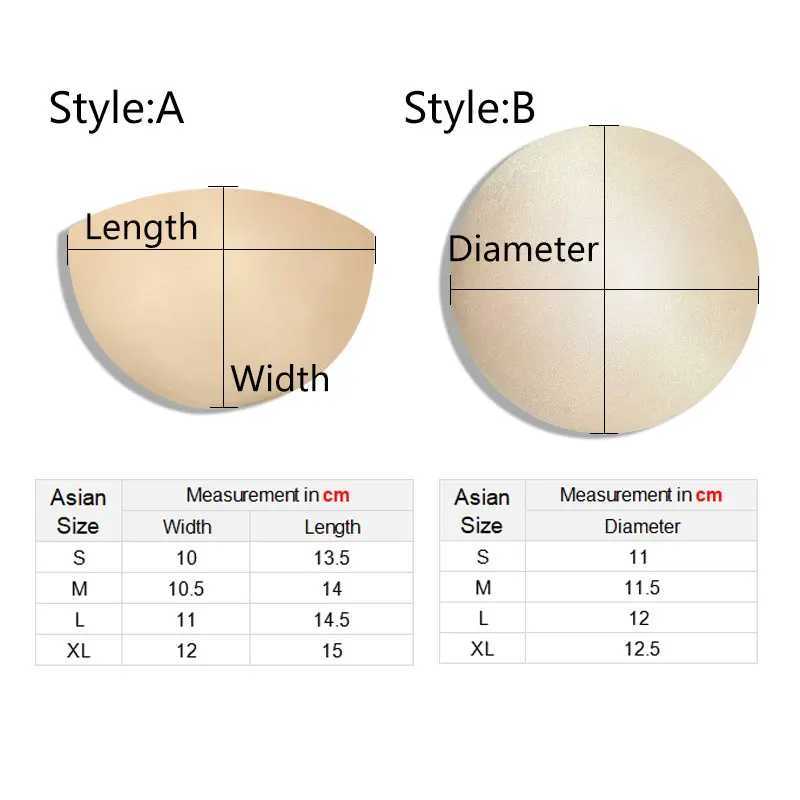 Swimsuit Padding Inserts Triangle Round Sponge Pads Chest Cups Breast Bra Bikini Inserts Chest Pad Women Clothes AccessoriesXJ241024