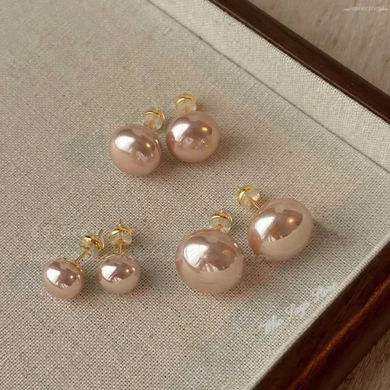 Pink Pearl Earrings for Women Korean Fashion Shell Pearl Earrings Women Girl Gift Luxury Jewellery Women Wedding AccessoriesX241023