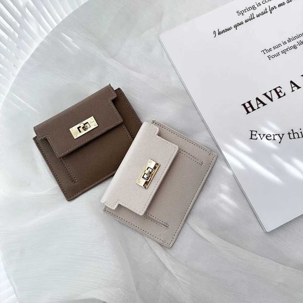 PU Leather Womens Wallet with Zipper Solid Color Coin Purse Short Style Two-Fold Card Bag for Women XJ250624