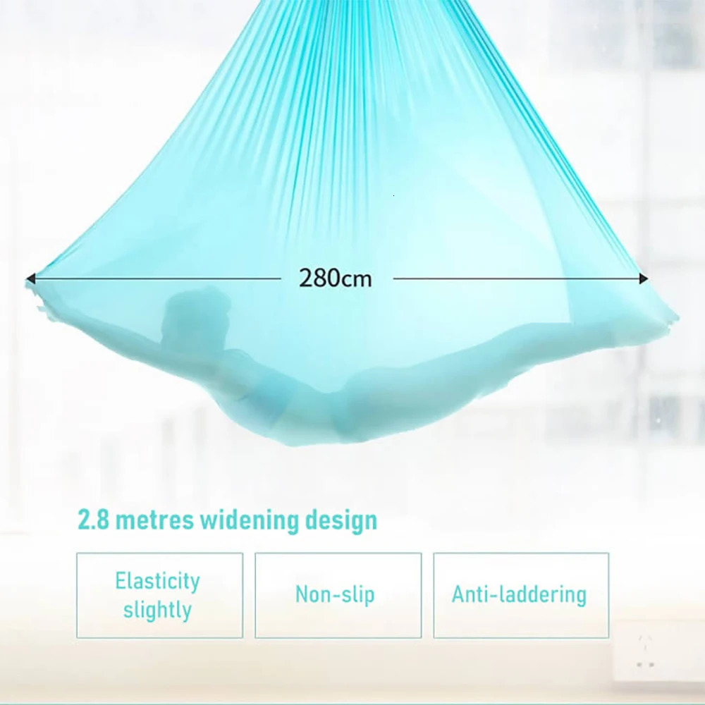 20 Color Aerial Yoga Hammock 456728M Flying Swing for Antigravity Inversions Sling 241024