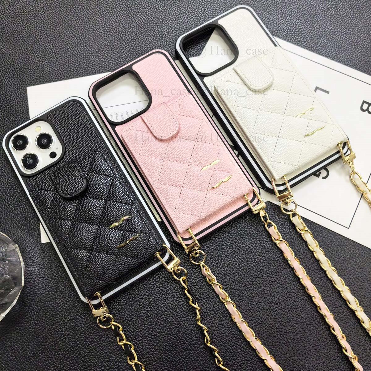 iPhone 16 Pro Max Case Cross Body Rope Wallet, 16 Plus 15 14 13 12 11 Pro Luxury Phone Case Wallet with Card Holder Shockproof Designer iPhone Flip Cover with Chain