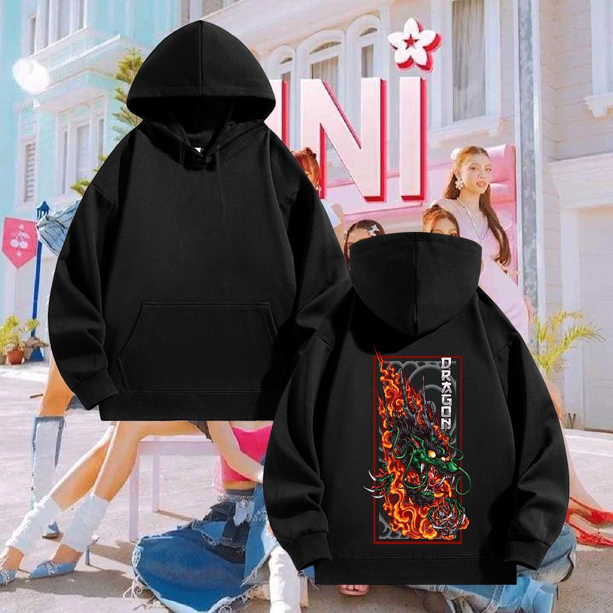 Fashion Mens Hoodie Cartoon Print TOP Quality Men's Hooded Sweatshirt Pullover Hoodie Home Outdoor Velvet Thick Drawstring Long Sleeve