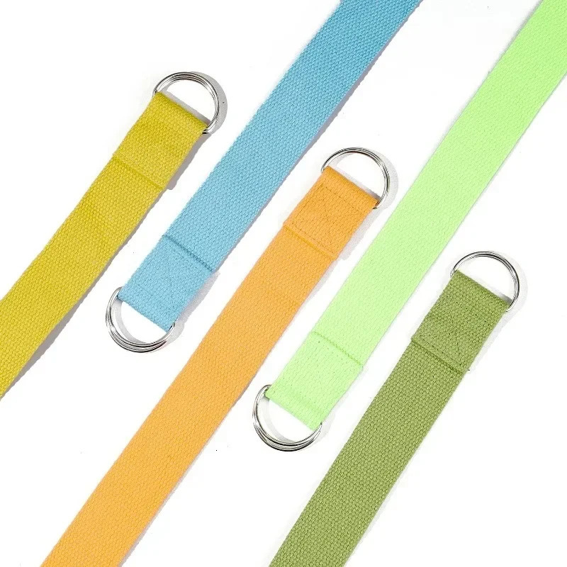 18mx38cm Yoga Strap Durable Cotton Exercise Straps Adjustable DRing Buckle Gives Flexibility for Stretching Pilates 241024