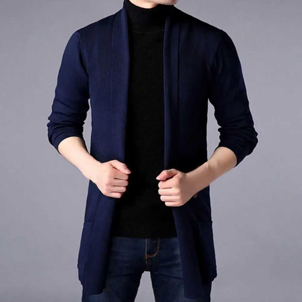 2024 Cardigan Sweater All Match Spring Autumn Knitting Sweater Men Winter V-neck Long Sleeve Knitting Sweater Coat Loose Outwear LX241024