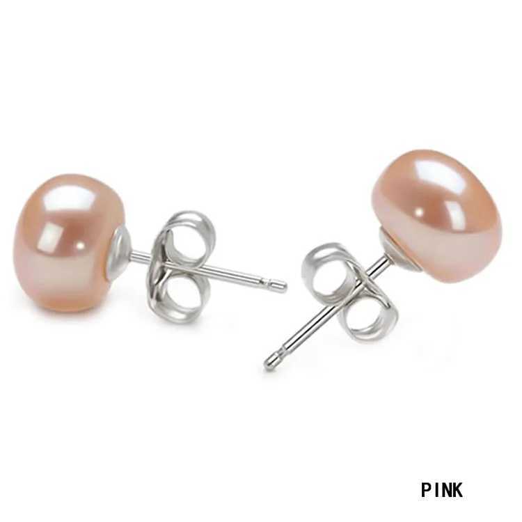 Natural freshwater pearl earrings womens earrings jewelry wholesale W241023