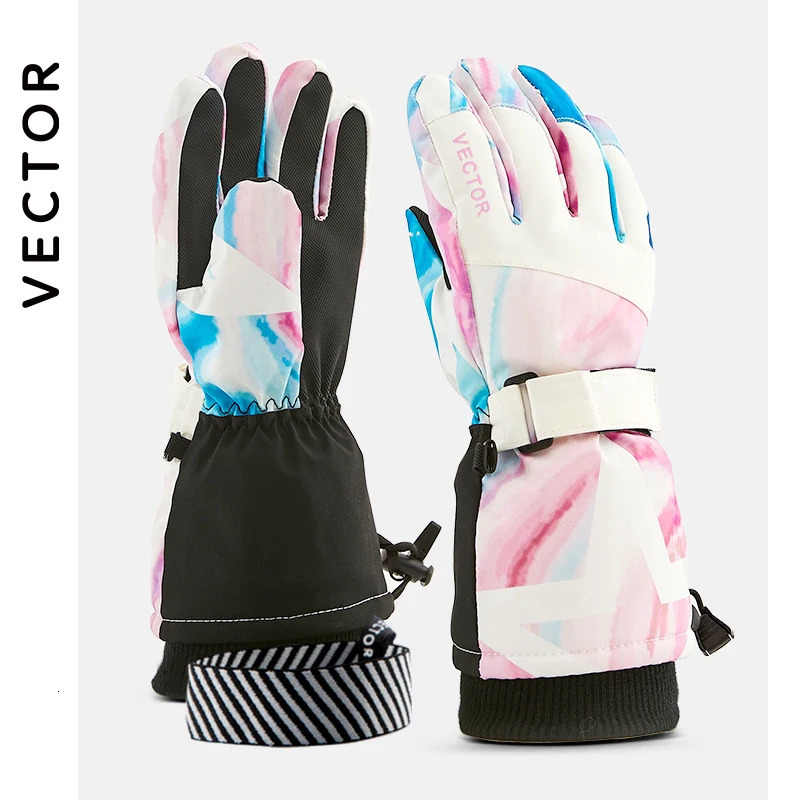 Girls Boys Waterproof Warm Gloves Winter Professional Ski Snow Kids Windproof Skiing Snowboard Riding 241024