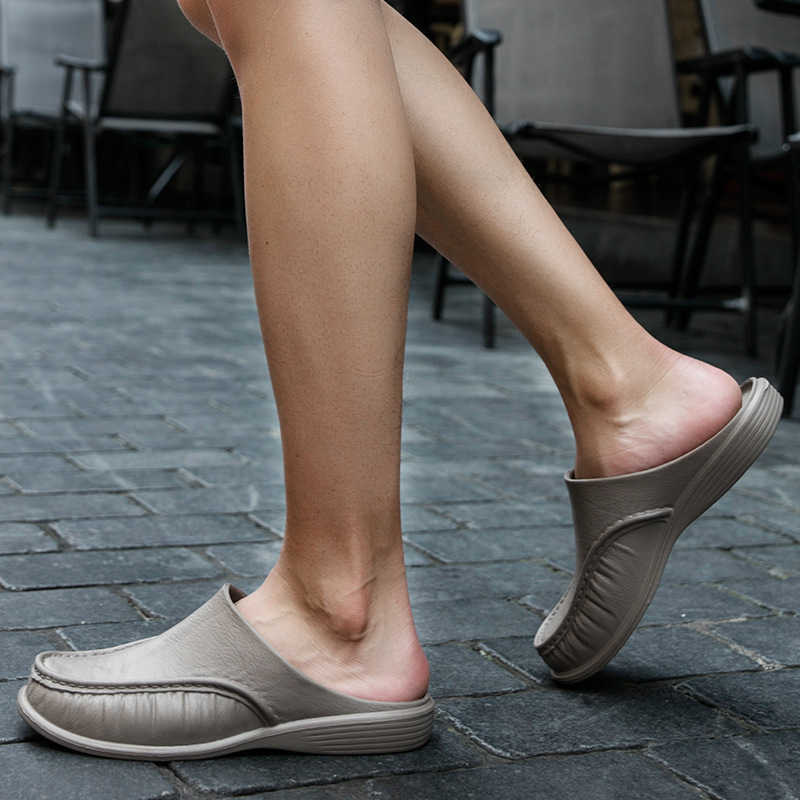 Men Dress Shoes Versatile Mens Shoes Breathable Half Casual Shoes Mens Fashion Trend Single Shoes Mens Outdoor Bean Shoes 241009