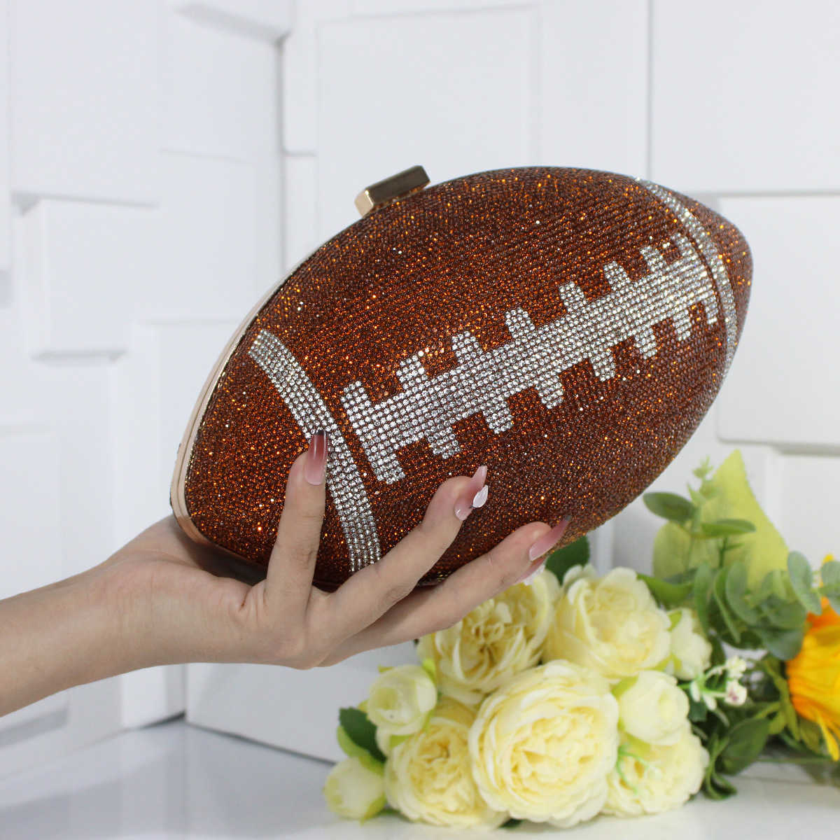 CMM Bag Set Diamonds for Ladies Dinner Rugby Ball Rhinestone Fashion Ball Party Evening Dress Bag