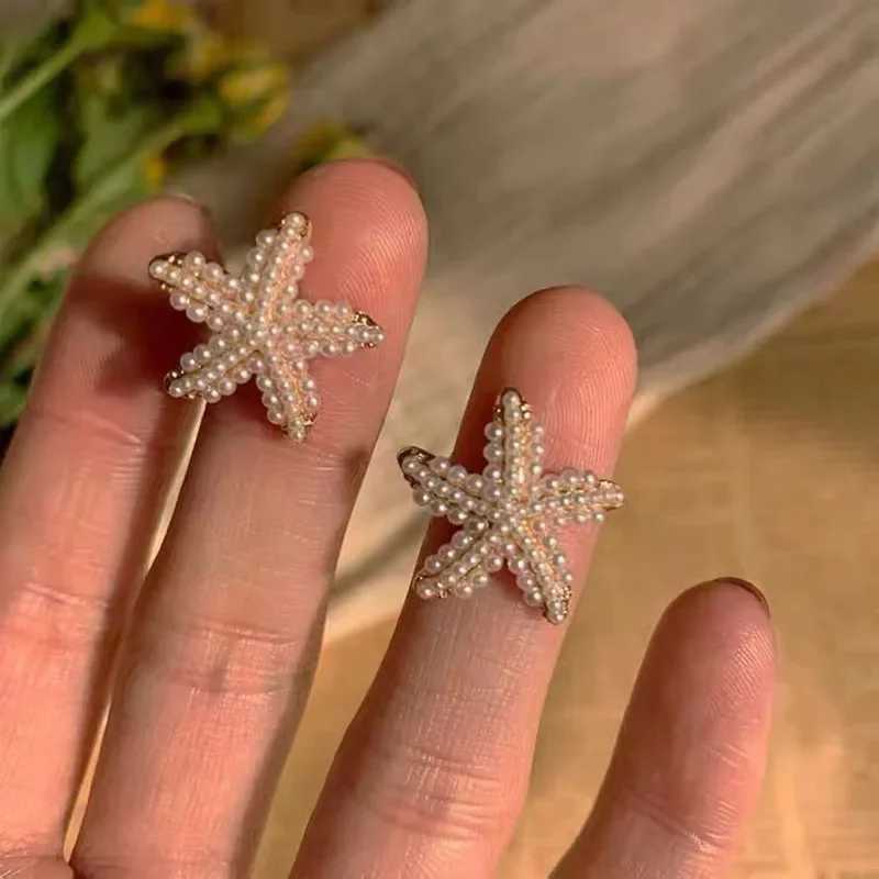 New starfish earrings for womens temperature Exquisite design imitates pearl stud earrings party Gifs womens fashion jewelry W241023