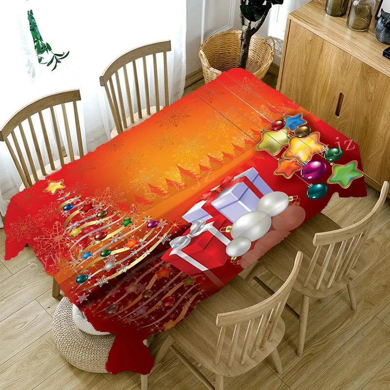 Christmas decoration accessories living room kitchen dining table tablecloth rectangular waterproof coffee table mat 241024