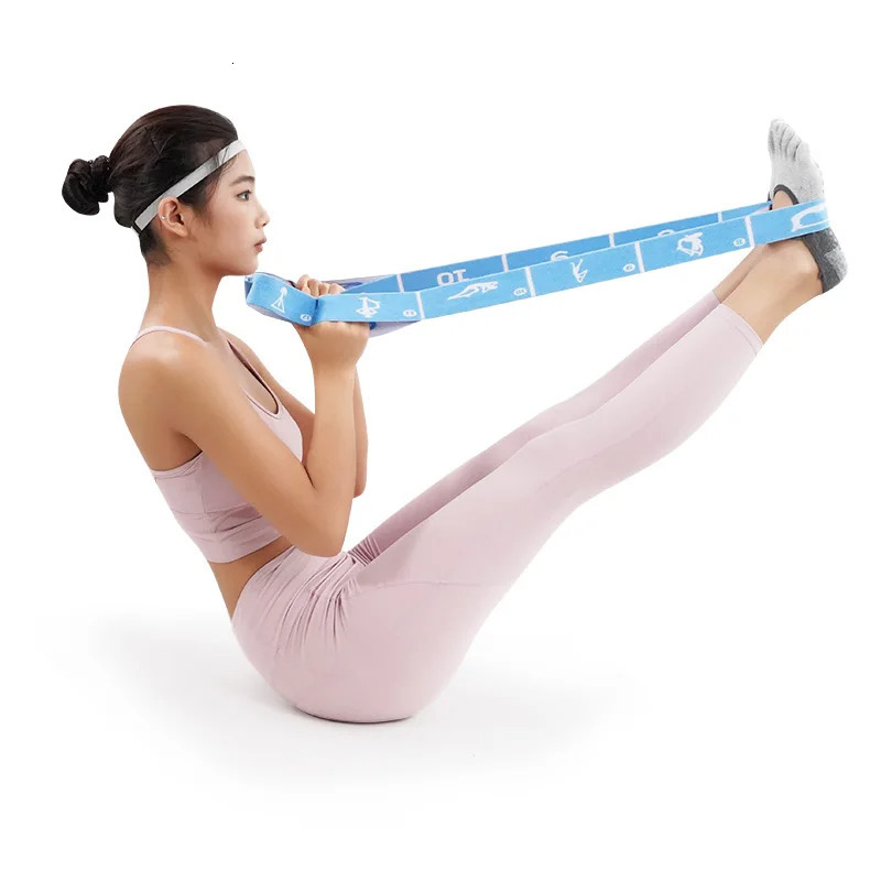 Upgraded Yoga Elastic Band 81012 Grids Stretching Belt Dance Stretch Resistance Pilates 241024